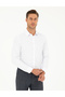 White Slim Fit Dobby Long Sleeve Shirt 50298054-Vr013