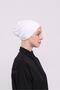 White Back Tied Hijab Bonnet Viscose Fabric Seamless Interlocking Lycra Inner Bonnet 3010_42 - 4