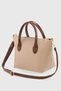 Retro Vintage Water Resistant Niche Design Crossbody Bag Cream-Brown - 3