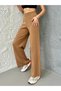 Women's Light Brown Ribbed Knitwear Trousers Tri001 - 5