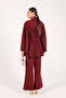 6-699 Model Claret Red Pleated Set - 7
