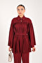 6-699 Model Claret Red Pleated Set - 4