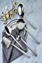 104 Piece 12 Person Cutlery Set Stainless Steel Plain Dowry Set + Service Set - 3
