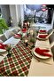 New Year Plaid Pattern Red - Green Christmas Table Runner (Napkins Not Included) - 5