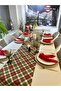 New Year Plaid Pattern Red - Green Christmas Table Runner (Napkins Not Included) - 6