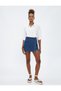 Crop Shirt Linen Blend Off Shoulder Short Sleeve Pocket Detailed - 2