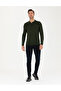 Dark Green Slim Fit Polo Neck Basic Knitwear Sweater 50276350-Vr079 - 4