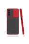 Galaxy A04S - Case Slide Sliding Back Frosted Lens Cover - Red