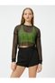 Long Sleeve Sports Mesh T-Shirt - Crew Neck - 3