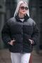 Black Plush Oversize Coat Mg1371 - 3