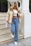 Beige Plush Oversize Coat Mg1371 - 7