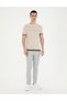 Beige Slim Fit Crew Neck Knitwear T-Shirt 50288086-Vr011 - 4