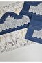 Handmade Lace, Border, and Patterned Duvet Cover Set-Indigo - 4