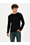 Black Slim Fit Crew Neck Sweater 50278025-Vr046
