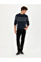 Navy Blue Slim Fit Crew Neck Knitwear Sweater 50278026-Vr033 - 4