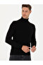 Black Slim Fit Turtleneck Sweater 50278094-Vr046 - 3