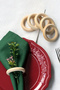 6-Piece Raw Wood Color, Presentation Natural Napkin Holder, Ring Napkin Ring Macrame Ring