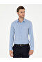 Blue Lycra Extra Slim Fit Long Sleeve Shirt 50294171-Vr036