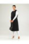 Women's Large Size Long Vest with Leather Pockets - 3