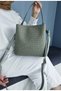 Women's Green 3 Compartment Hand and Shoulder Bag V A Quality - 5