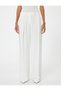Wide Leg Palazzo Trousers High Waist Pocket Detailed Viscose - 3