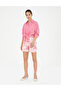 Pink Linen Relaxed Fit Bermuda Shorts 50282331-Vr041 - 3
