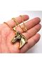Men's Gold Color Horse Head Steel Necklace Chain - 2