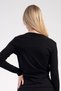 Women's Long Sleeve Crew Neck Thermal T-Shirt 409008   Black - 4