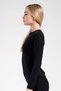 Women's Long Sleeve Crew Neck Thermal T-Shirt 409008   Black - 3