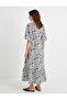 Women's Black Print Dress 4Sak80100Pw - 4