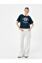 Shirt Collar T-Shirt Short Sleeve Printed Cotton - 2