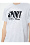 Slogan Printed T-Shirt Slim Fit Crew Neck Short Sleeve - 5