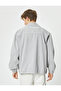 Denim Jacket Classic Collar Snap Button Pocket Lace-up Waist - 4