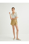 Cargo Shorts Skirt Pocket Detailed Buttoned Normal Waist Slim Fit - 2
