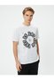 Printed T-Shirt Gothic Themed Crew Neck Short Sleeve - 3