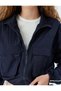 Parachute Jacket with Crop Zipper, Ribbed Trim, Slim Fit, Pocket Detail, Water Repellent - 5