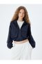 Parachute Jacket with Crop Zipper, Ribbed Trim, Slim Fit, Pocket Detail, Water Repellent - 3