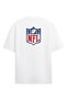 Back Printed Nfl Logo White Oversize T-Shirt American Football
