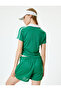 Polo Collar , Cropped Printed, Slim Fit, Short Sleeved - 4