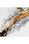 Hari̇kabi̇rev | White-Black-Gold Soft Color Abstract Flower Combination 01 | Framed Glass Table 3 Pieces Vertical - 4