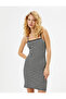Mini Pencil Dress Slim Fit Thin Strap Ribbed - 2