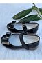 Girl's Baby Shiny Black Party Ballerinas - 3