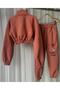 Girls Butterfly Embroidered Crop Tracksuit Set - 2