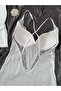 Ecru Deluxe Silky Satin Nightgown Dressing Gown Set - 5