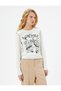 Long Sleeve New York T-Shirt Printed Crew Neck Slim Fit Viscose Fabric Blended - 3