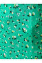 Floral Dress with Back Window Detail V-Neck Slit - 6