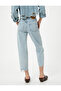 Short Straight Cut-Out Leg Jeans with Pockets - Multi-Fraying Eve Straight Jeans - 4