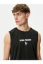 Sports Tank Top Slogan Printed Sleeveless Crew Neck
