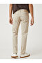 Basic Woven Trousers with Button Detail, 5 Pockets - 4