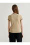 Crew Neck Cotton Short Sleeve T-Shirt - Piping Detail, Standard Fit - 4